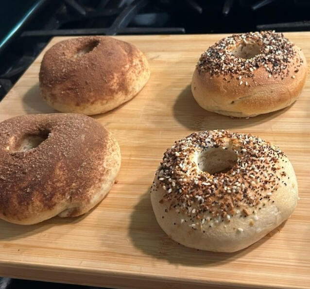Cinnamon Sugar &amp; Garlic Seed Bagels